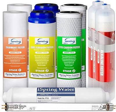 E-SPRING F10ku filtering kit for one year replacement for alkaline inverse osmosis alkaline with 7 stages, 10 pieces, white.. DIAYTAR NIGERIA: Your partner in affordable online shopping with dependable delivery within 8 days.