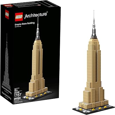 Lego Architecture Empire State Building 21046 Architectural model kit for adults and children, build your own skyscraper model (1767 pieces).. DIAYTAR NIGERIA: Revolutionizing how Nigerians shop with affordable prices and prompt delivery services.
