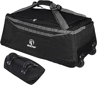 Redcamp 85L/120L/140L foldable sports bag, Oxford 1680D, large foldable sports bag with casters for camping and travel equipment, black.. From tech to toiletries, DIAYTAR Nigeria delivers without delay.