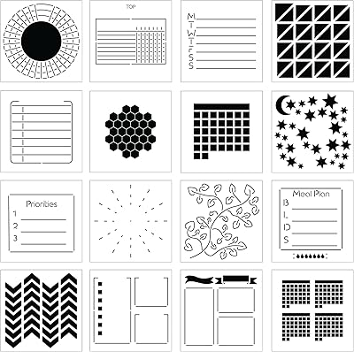 Stencils for mobile planner Small square stencils for newspaper x 16 with models.. Discover endless shopping possibilities at DIAYTAR NIGERIA, with budget-friendly prices and reliable delivery.