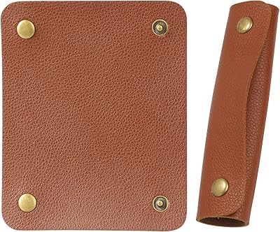 Iua qdp 2 pieces luggage covers in leather handle handgage handle handle, blank belt belt blank cover with brass clips for handbag, tote bag, travel bag, shopping, yellow, brown, modern.. Shop with purpose at DIAYTAR NIGERIA and receive products at unbeatable prices within the week.