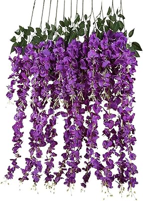 Skido 12 pieces artificial glycine flowers glycine rata suspended vine in silk for wedding decoration at home purple.. Nigeria's e-commerce leader delivers unmatched variety and value to your doorstep in just 5-8 days.