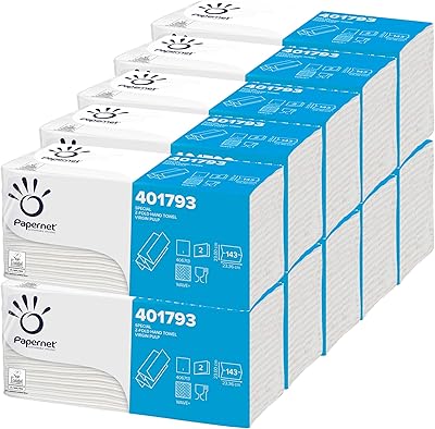 Peppernet hand towels folded in Z, pure quality pure cellulose, distinctive white with wavy pattern, 143 x 2 thicknesses, pack of 10.. Experience the ultimate in shopping convenience with DIAYTAR NIGERIA's vast catalog and 5-8 day delivery.