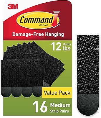 Suspension strips for medium command tables, semi -chopi hangers, wall bands without tools for living spaces, 16 pairs of black masking ribbons (32 strips).. DIAYTAR NIGERIA brings the joy of affordable shopping to your fingertips with delivery in less than 8 days.