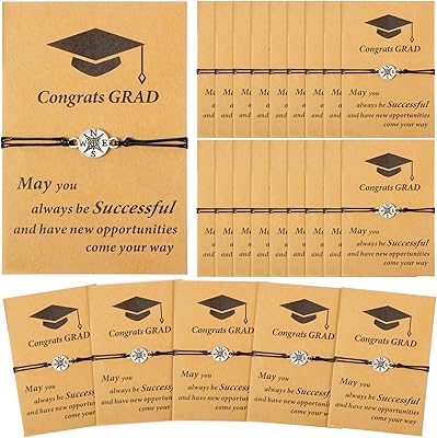 Sasylvia Lot of 24 graduation gifts, adjustable compass bracelet, 2023 class, gifts with card for women, men, boys, girls, classmates, friends, seniors, college, high school students, jewelry, without precious stones.. Your everyday shopping solution, DIAYTAR NIGERIA offers variety and value delivered within 8 days.