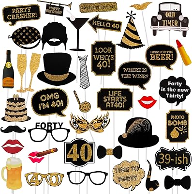 Star seasons SS 40th anniversary photo Booth accessories decoration for adults.. Discover shopping reimagined with DIAYTAR NIGERIA's extensive catalog and 5-8 day delivery service.