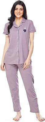 Night shirt in printed cotton for women with shirt and pajamas 5261.. DIAYTAR NIGERIA brings affordable shopping to your fingertips with reliable delivery in less than 8 days.