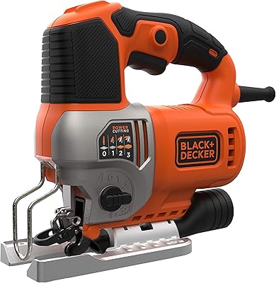 Saw pendulum with blade for wood, plastic and metal, orange/black, Black & Decker 650 Watts 50 Hz - Bes610 GB, 2 year warranty.. Experience shopping without compromise at DIAYTAR NIGERIA, with vast selection and quick delivery.