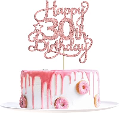 1 Happy 30th birthday cake decoration piece, 30 -year -old pink gold sequins, 30th anniversary cake decoration for 30th anniversary cake decoration supplies.. DIAYTAR NIGERIA transforms online shopping with competitive prices and dependable nationwide delivery.