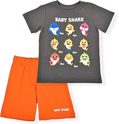 T -shirt and shorts for boy Nickelodeon Baby Shark - Blue/Gray, Gray/Orange, Gray/Gray, Gray/Gray or Gray/Gray.. Discover unbeatable variety on DIAYTAR Nigeria — shop today, delivered this week.