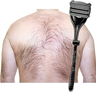 Hair mower for the back Gresh for men (long handle), 3 extra large blades for body hair removal, foldable back razor... DIAYTAR NIGERIA: Where every purchase is affordable and delivery is always within a week.