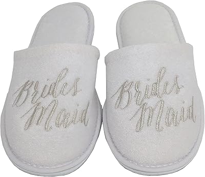 Wedding slippers, white, metallic, size L (W7-9).. Make shopping fun and stress-free with DIAYTAR Nigeria.
