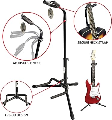Arms, handle and feet in Rockjam padded rubber for straight guitar support for electric, acoustic and bass (GS-001).. DIAYTAR NIGERIA: Your affordable gateway to thousands of products shipped nationwide within the week.