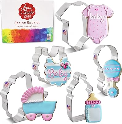 5-room cookie cutter for prenatal party Ann Clark with recipe booklet.. DIAYTAR NIGERIA brings affordable shopping to every Nigerian home with delivery in just 5-8 days.