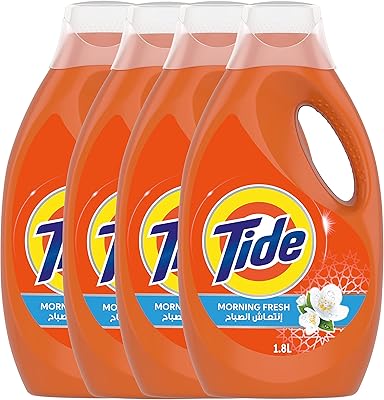 Tide automatic gel laundry, fresh morning scent, 4 x 1.8 l.. DIAYTAR NIGERIA: Where shopping is a pleasure with affordable prices and reliable delivery service.