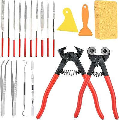 Set of 19 -rooms WORLDITY MOSAIC TOOLS, Robust glass mosaic pliers and tiling clamps, professional tool to cut glass mosaic, ceramics.. From household needs to gadgets, DIAYTAR Nigeria has it all.