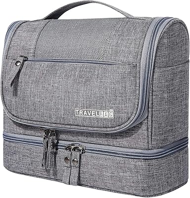Goodrun suspended travel toiletry, Large waterproof makeup bag, travel shaving bag, portable bathroom storage bag for women and men - gray.. DIAYTAR NIGERIA: Your affordable marketplace with reliable 5-8 day shipping across Nigeria.