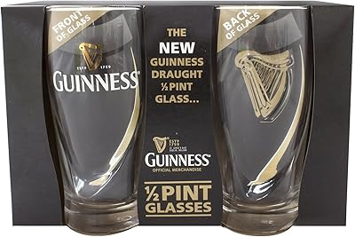 Set of 2 pints Guinness with guitar pattern | Irish beer memories for cooking.. Discover the perfect shopping balance at DIAYTAR NIGERIA with competitive prices and prompt delivery.