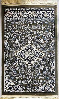 Prayer carpet with a plain design (new) from Al Rawda (adults (70 x 110 cm), green).. Forget the long lines — DIAYTAR Nigeria is always open for shopping.