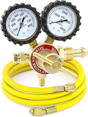 RXWELL nitrogen regulator with brass input pressure fitting from 0 to 800 psi, equipment output connection gauges with 5 -foot refrigerant hose.. Explore a world of choices with DIAYTAR NIGERIA's vast catalog and budget-friendly nationwide shipping.