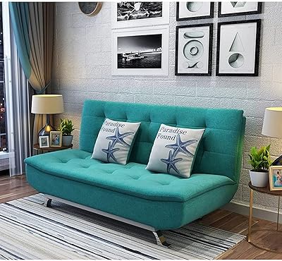 Multifunctional Folding Folding Sofa Sofa Foam for Living Room (Turquoise).. DIAYTAR NIGERIA brings the market to your fingertips with affordable prices and swift delivery services.