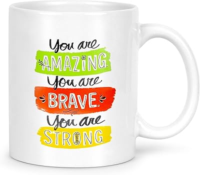 Ceramics Coffee Mug Idream Printed with motivation quotes - You are incredible, you are courageous, you are strong (330 ml).. Shop everything from A to Z on DIAYTAR Nigeria — delivered nationwide.
