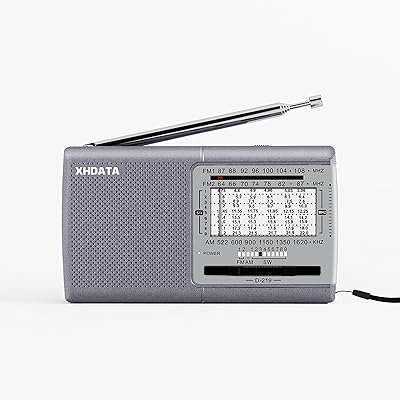 XHD Ata pocket radio receiver 12 bands for home or travel, D -219 AM/FM/SW model - Gray.. Thousands of items, all priced just right — shop DIAYTAR Nigeria today.