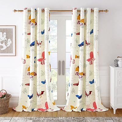 Story@Home Lot of 2 long curtains with floral pattern in 100 % cotton thermal insulation with suspension rings for bedroom, pack of 2 (9 feet, cream).. With DIAYTAR Nigeria, everything is within reach — and within budget.