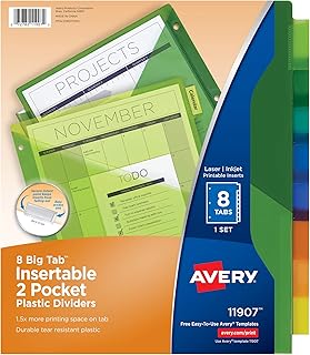 Organizer of files with plastic pockets Avery separators inferable with 8.. Get access to thousands of affordable products only on DIAYTAR Nigeria.