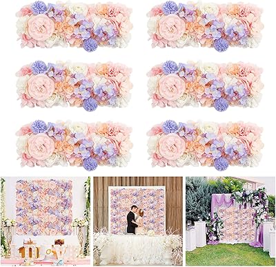 You art Lines 6 pieces of wall panels of artificial flowers, size 20 x 8 inch, 3D silk, Hortenia flower motif for wedding, birthday and event decoration.. Navigate countless options with DIAYTAR NIGERIA's comprehensive marketplace and budget-friendly shipping.