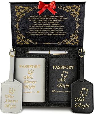 Engagement gifts for couples set of luggage tags and spassport holder.. One platform, all your needs — DIAYTAR Nigeria delivers quickly.