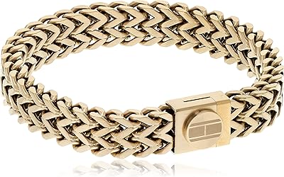 Tommy Hilfiger Stainless Steel Bracelet for Men - OR, One Size.. Enjoy low prices, wide selections, and reliable delivery with DIAYTAR Nigeria.