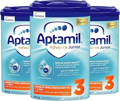 APTAMIL Advance Junior 3 New generation growth formula for children from 1 to 3 years old, 900 g, package of 3.. Big savings, small wait times — shop now at DIAYTAR Nigeria.