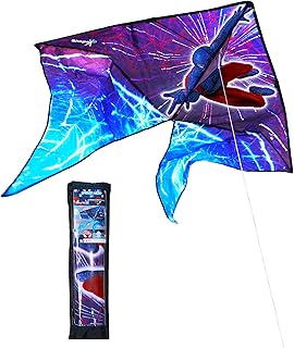 Large spider kite of outdoor super heroes 5 feet long with simple rope with handle and storage bag, easy-to-pilot sports kite for children and adults.. DIAYTAR NIGERIA: Creating access to affordable products for every Nigerian with our swift delivery service.