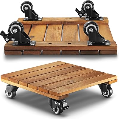 Litada acacia wood bag (Lot of 2) Cart for plants.. Experience the ultimate in shopping convenience with DIAYTAR NIGERIA's vast catalog and 5-8 day delivery.