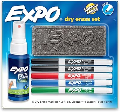 Exo 80675 exo dry erased with low odor, fine point, matching colors, 7 pieces with cleaner.. Shop smarter, not harder with DIAYTAR NIGERIA - thousands of products at your fingertips with affordable delivery.