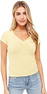 Short -sleeved Ardène shirt and heart collar for women.. DIAYTAR NIGERIA: Your affordable gateway to thousands of products delivered promptly nationwide.