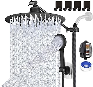 10 -inch improved black shower head with hand apple.. E-commerce made for Nigeria — fast delivery and low prices at DIAYTAR.