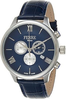 Quartz watch leather chronograph for men FM1G1444L0021, blue, blue, bracelet.. Nigeria's fastest-growing e-commerce site offers unbeatable prices and delivery within 8 days.