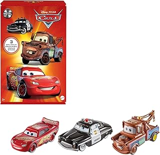 Disney Pixar Radiator Springs Cars 3 -piece, scale 1:55, with Lightning McQueen, Sheriff and Mater, Gift for children aged 3 and over.. Discover endless shopping possibilities at DIAYTAR NIGERIA, with budget-friendly prices and reliable delivery.