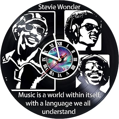 Wall clock compatible with Stevie Wonder - Vinyl handmade Get unique birthday gifts, rapper, Christmas, ideas for boys, girls, men, women, adults, he and her - unique design.. DIAYTAR NIGERIA provides endless shopping possibilities with affordable prices and prompt delivery service.
