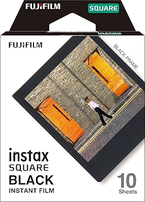 Film instax square black edge, paquet de 10, instax square film 10 shot, black edge, instax square film black.. Forget the long lines — DIAYTAR Nigeria is always open for shopping.