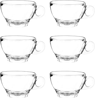 Cup Ocean Latte - Lot of 6 pieces - Transparent, 260 ml - P02443.. Easy checkout, quick delivery — shop now on DIAYTAR Nigeria.