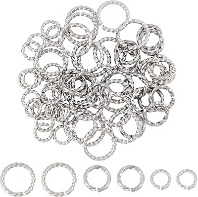 Unicrafttable 3 sizes 60 pieces 6-8-10mm 304 twisted rings in connector stainless steel.. Shop like never before with DIAYTAR NIGERIA's comprehensive marketplace and budget-friendly shipping.