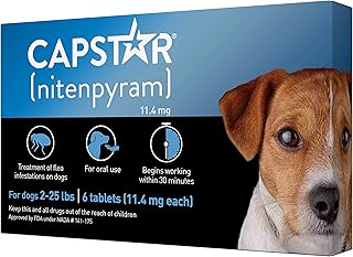 Oral treatment tablets against Capstar fleas for dogs, fast -acting tablets that start killing the chips in 30 minutes, for small dogs (2 to 25 lb), 6 doses.. DIAYTAR NIGERIA delivers more than purchases - we deliver affordable shopping solutions within the week.