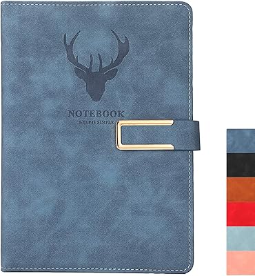 Thick notebook covoz business, a leather lined A5 book, Rigid PU leather cover for newspaper, office, daily work, student (8.4 x 6 inches, blue).. Your one-click solution to affordable shopping, DIAYTAR NIGERIA delivers quality products nationwide.
