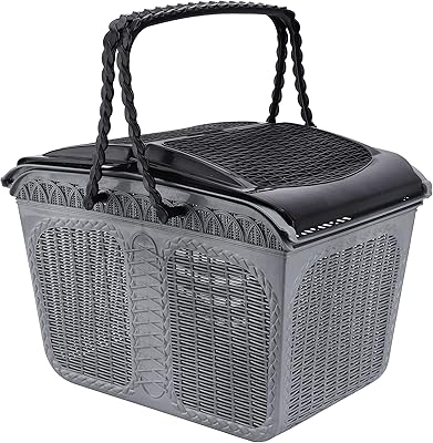 Royalford RF11348 Large Plantic Picnic Plastic Picnic with Handles and Unhappy, Light, Durable, Landy Design Elegant in Blue.. DIAYTAR NIGERIA puts thousands of products at your fingertips with affordable prices and delivery within a week.