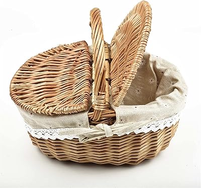 YMIKEA Picnic basket, picnic basket with handle, storage basket, bread basket, fruit snack, picnic storage box for the kitchen.. Shop across categories at DIAYTAR NIGERIA with the confidence of affordable prices and delivery within 8 days.
