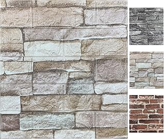 3D foam wall panels to take off and stick, 3D wallpaper for peeling and gluing blocks, self-adhesive stone wallpaper (10 rooms, rock color).. Shop confidently on DIAYTAR Nigeria — everything you need, delivered quickly.