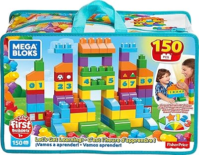 Large MEGA Bloks construction blocks inside the Let's Jet learning bag, FVJ49, 150 pieces.. DIAYTAR NIGERIA: Where shopping dreams come true with budget-friendly prices and nationwide shipping.